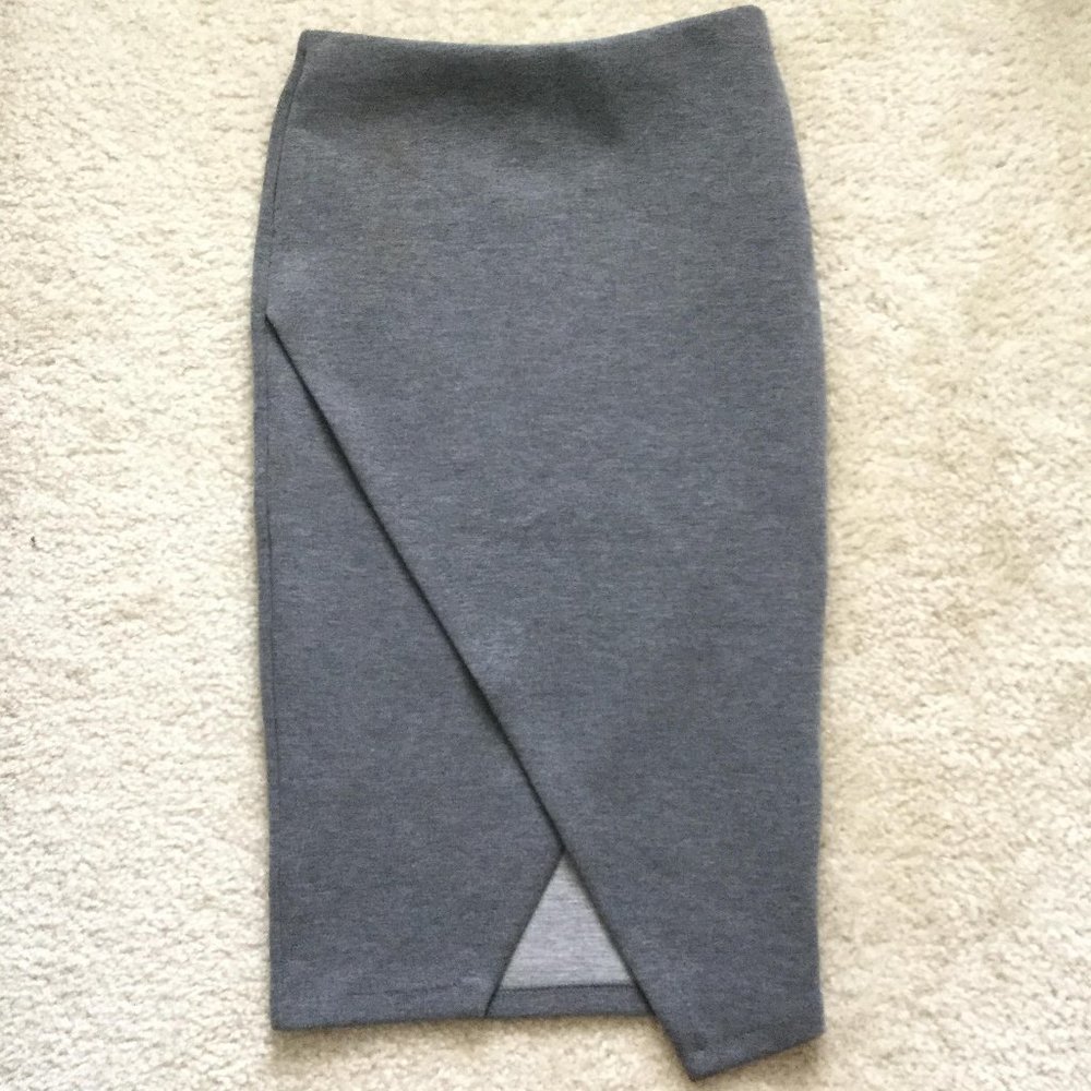 Gray Wrapover H&M Pencil Skirt